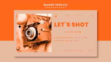 Free PSD photography shooting banner template