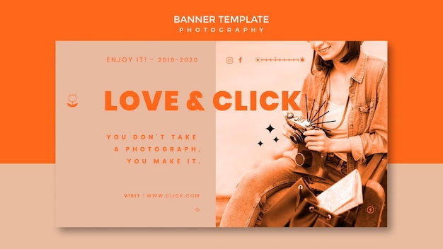 Free PSD photography shooting banner template