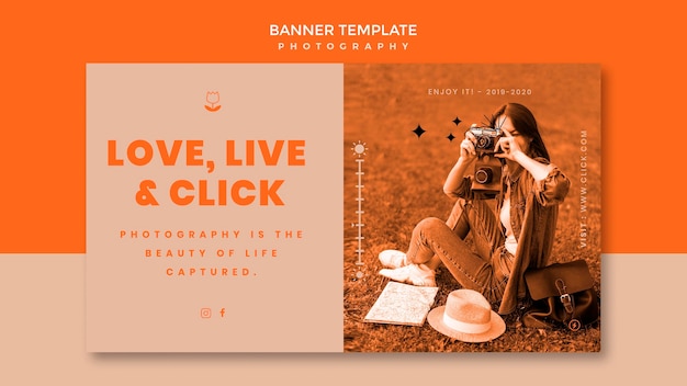 Photography shooting banner template