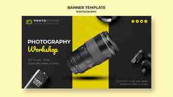 Free PSD photography workshop template banner