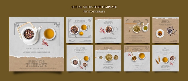 Phototherapy instagram posts design template