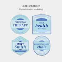 Free PSD physiotherapist marketing labels template