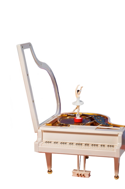 Piano music box isolated