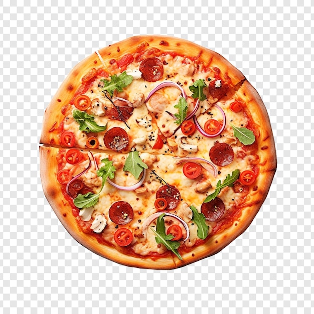 Pictou county pizza isolated on transparent background