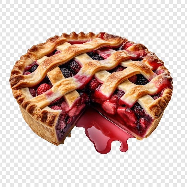 Free PSD pie isolated on transparent background