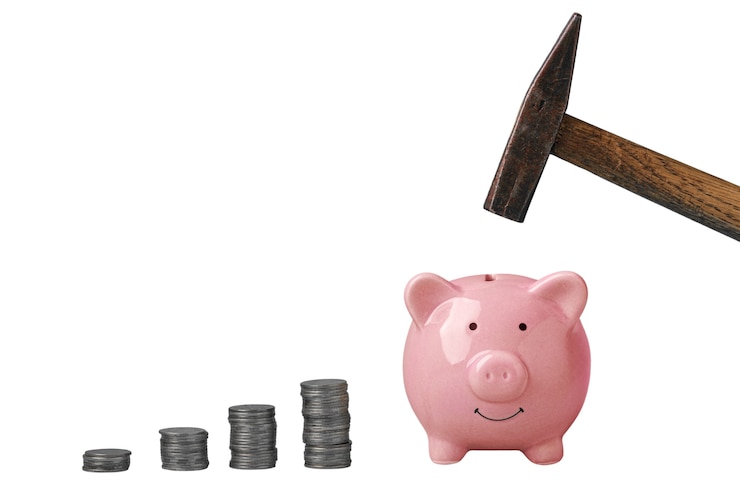 Free PSD piggy bank isolated