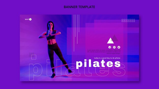 ピラティストレーニングバナーテンプレート