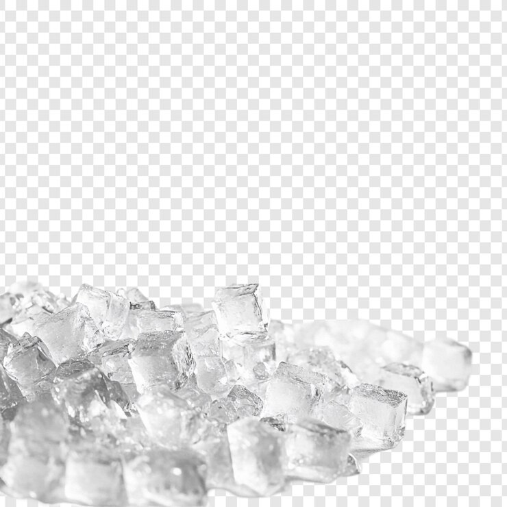 Free PSD pile of sparkling ice cubes