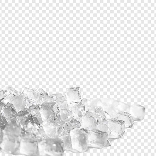 pile of sparkling ice cubes