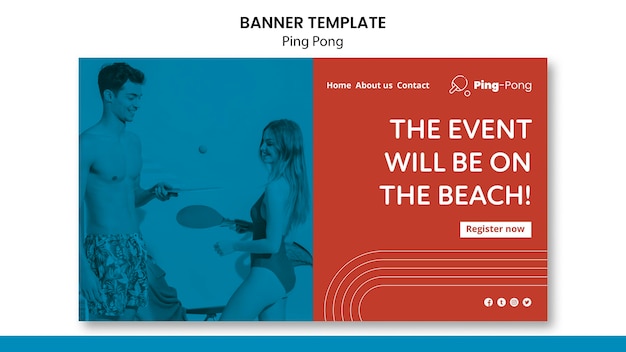 Ping Pong Banner Concept Template – Free PSD Download