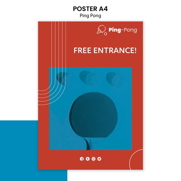 ping pong concept poster template