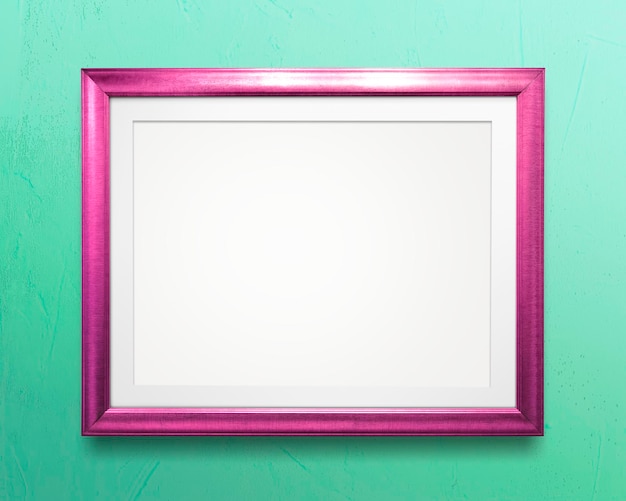 Pink blank frame mockup