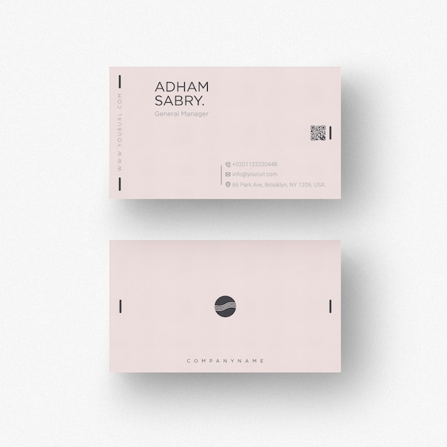 Free PSD pink business card
