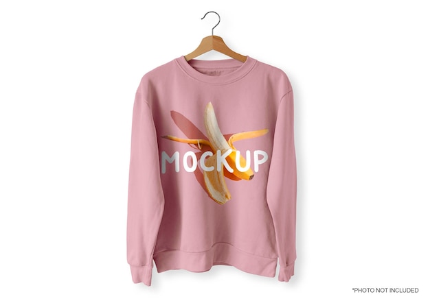 Pink front sweater mockup