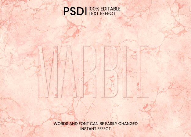 Pink marble text effect