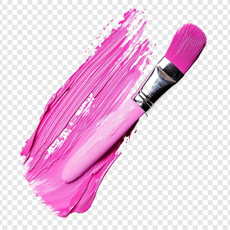 무료 PSD 분홍색 페인트 브러시 스트로크 (pink paintbrush stroke) 분홍색 펜츠의 생동감 넘치는 클로즈업 (close-up) 은 텍스처와 예술성을 보여주는 다이내한 컬러 스트로크를 만니다.