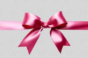 Free PSD pink satin ribbon for wrapping isolated on transparent background