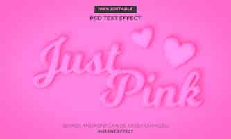 Free PSD pink text effect