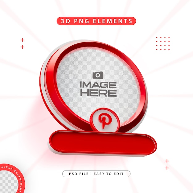 무료 PSD banner element icon isolated 3d 렌더링