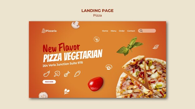 Pizza landing page template