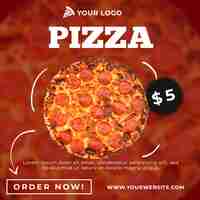 Free PSD pizza psd banner