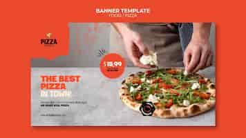 PSD gratuito modello banner ristorante pizzeria pizza