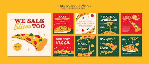 Modello di post instagram ristorante pizzeria