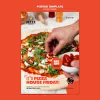 Free PSD pizza restaurant print template