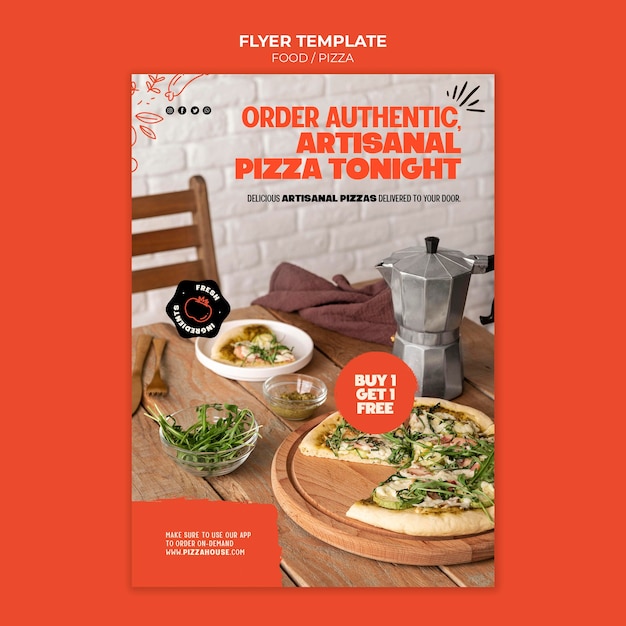 Pizza restaurant print template