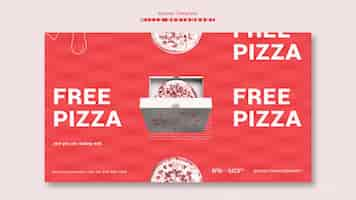 Free PSD pizza restaurant template banner