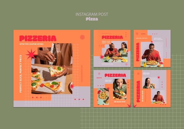 Free PSD pizza restaurant template design