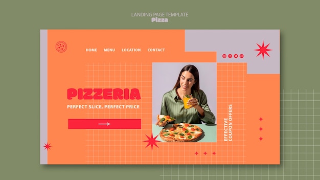 Free PSD pizza restaurant template design