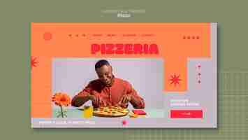 Free PSD pizza restaurant template design