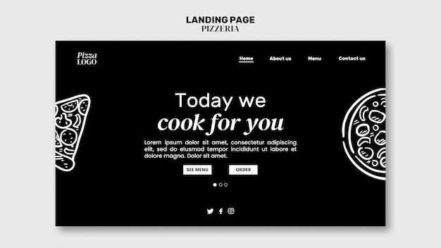 Free PSD pizzeria design template