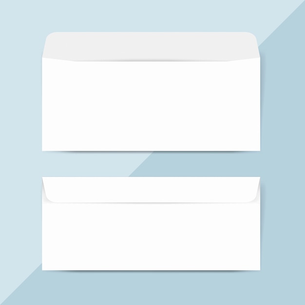 Обычная бумага конверт дизайн макет вектор