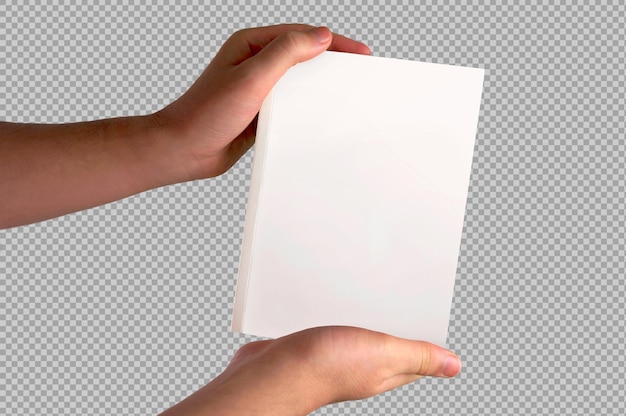 Бесплатный PSD Обычная белая книга на прозрачном фоне