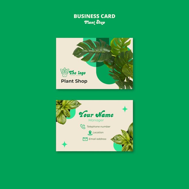plant care business card template