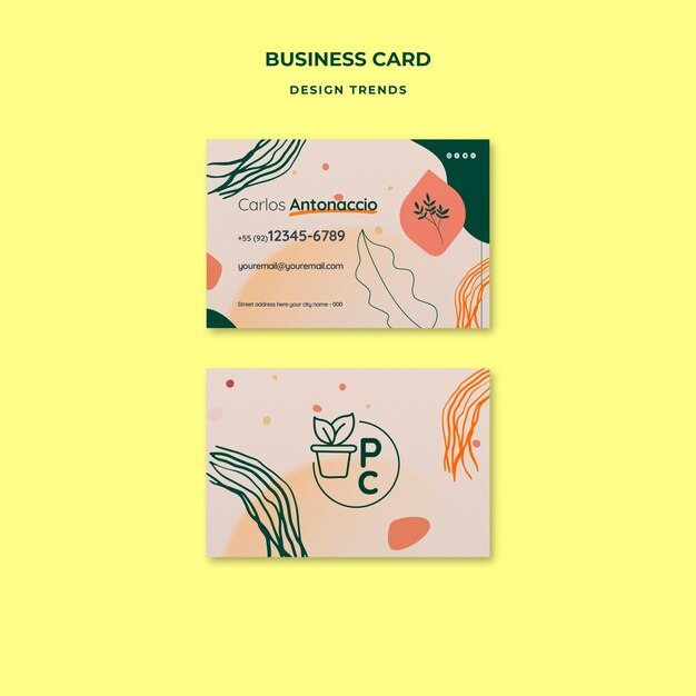 plant care business card template