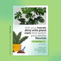 Free PSD plant care poster template