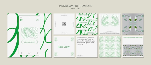 Free PSD plant care template design