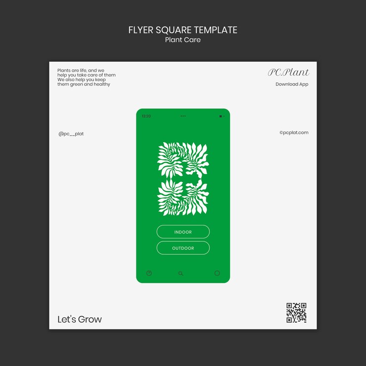 Free PSD plant care template design