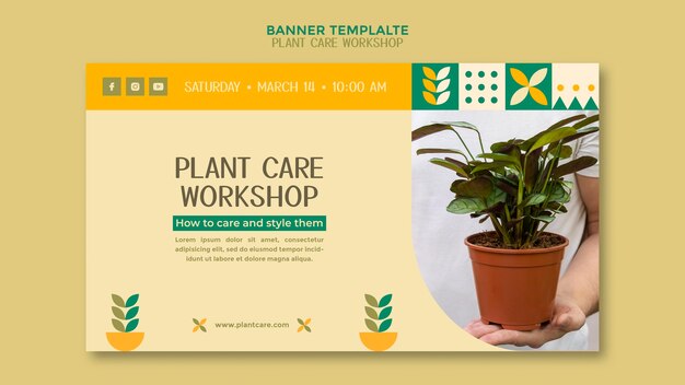 Plant care workshop banner