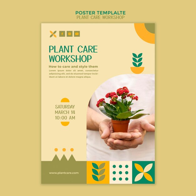 plant care workshop poster template
