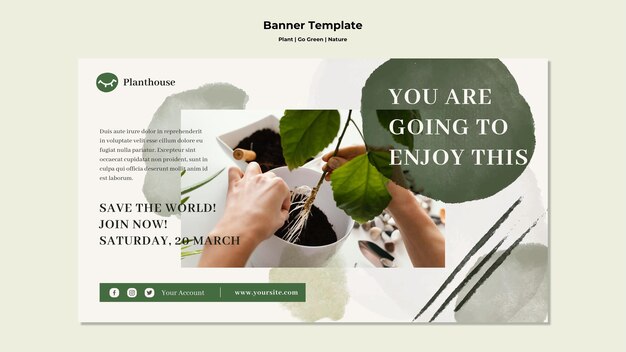 Plant go green nature banner