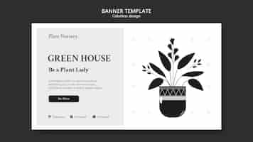 Free PSD plant nursery banner template