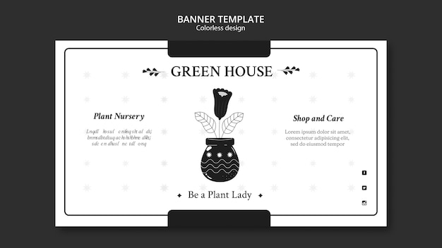 Plant nursery banner template