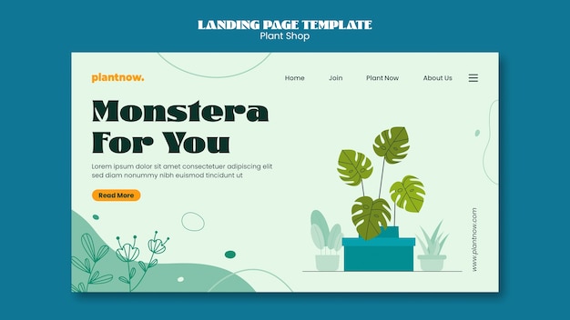 Plant shop landing page template