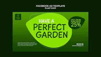 Free PSD plant shop template design