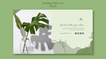 Free PSD plants banner template