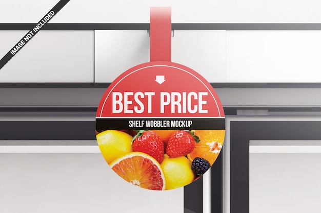 Download Plastic round advertising wobbler mockup | Premium PSD File